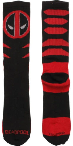 Deadpool Logo Stripes Active Crew Socks -Fashion Socks Store img 7769931 32640.1512270849
