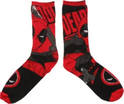 Deadpool Bust Reversible Crew Socks -Fashion Socks Store img 7769934 65276.1512327753