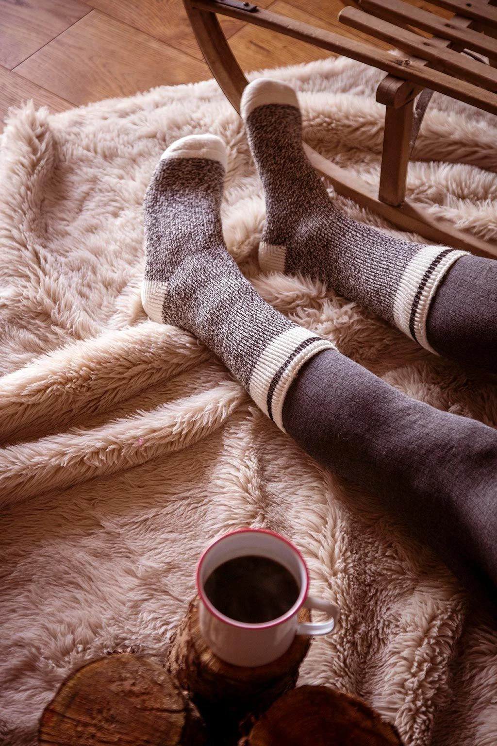 Men's Jeffrey ORIGINAL™ Cream Block Twist Crew Socks 8 Men's Jeffrey ORIGINAL™ Cream Block Twist Crew Socks - Image 6