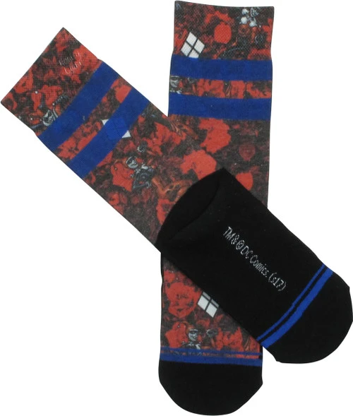 Harley Quinn Roses Sublimated Crew Socks 4 Harley Quinn Roses Sublimated Crew Socks - Image 2