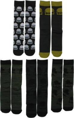 Call Of Duty Skulls 5 Pack Crew Socks Set