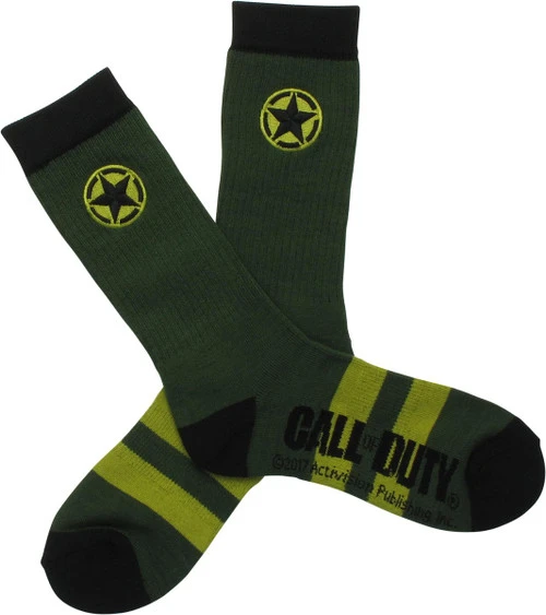 Call Of Duty WWII Star Crew Socks 3 Call Of Duty WWII Star Crew Socks