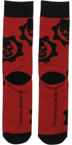 Gears Of War Cog Logo Crew Socks -Fashion Socks Store socks gears of war cog logo crew inset 1 51400.1614891752