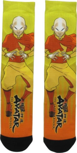 Last Airbender Aang Sublimated Crew Socks