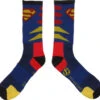 Superman Logo Stripes Active Crew Socks -Fashion Socks Store superman logo stripes active crew socks 14 91859.1512286536
